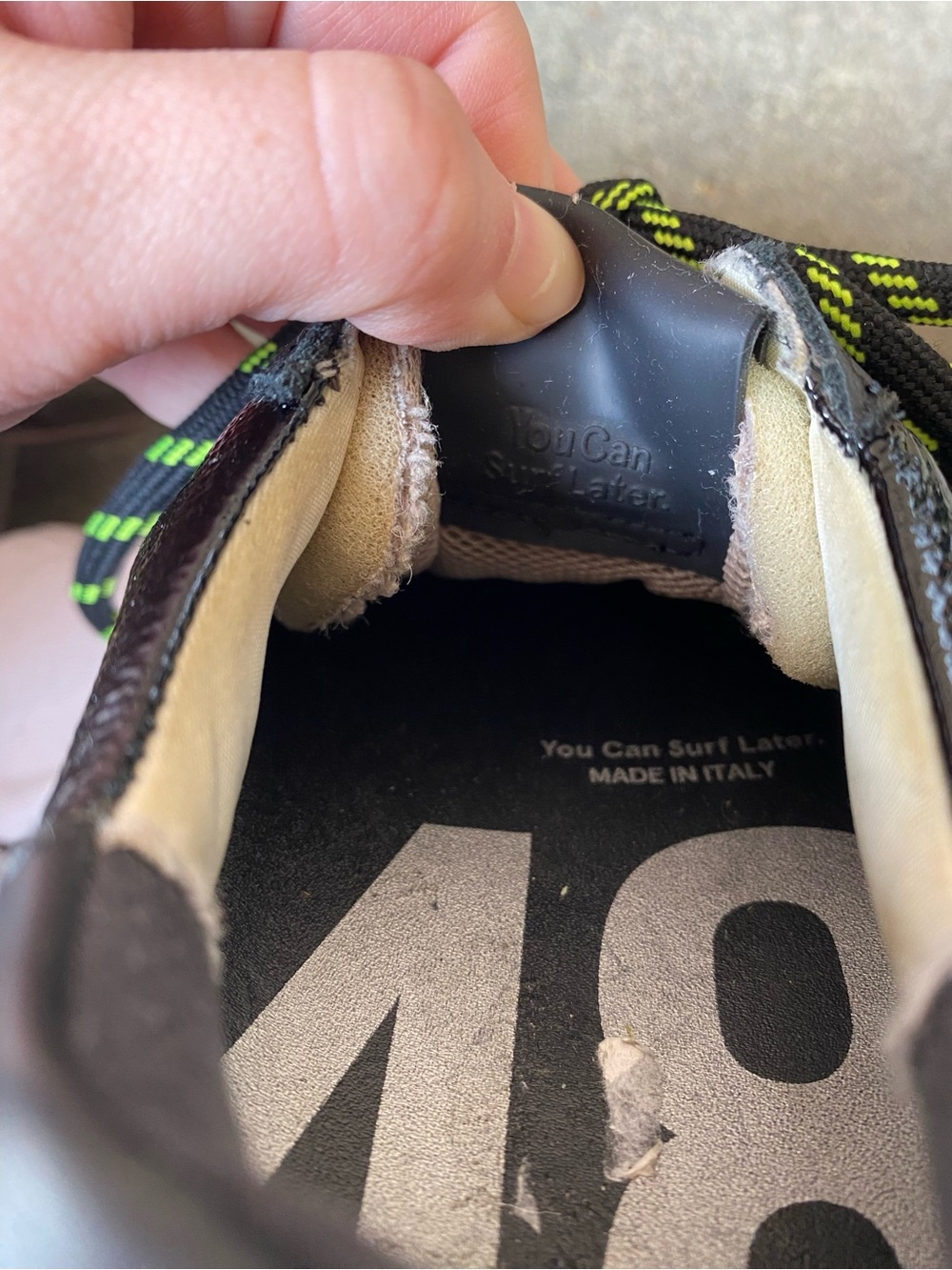 P448 Jack Low Top Sneakers Black / Neon Yellow Laces EU 40 - Like New! - Picture 8 of 11